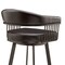 Armen Living Bronson 29" Bar Height Swivel Bar Stool in Java Brown Finish and Chocolate Faux Leather 721535761876 - alternate 3